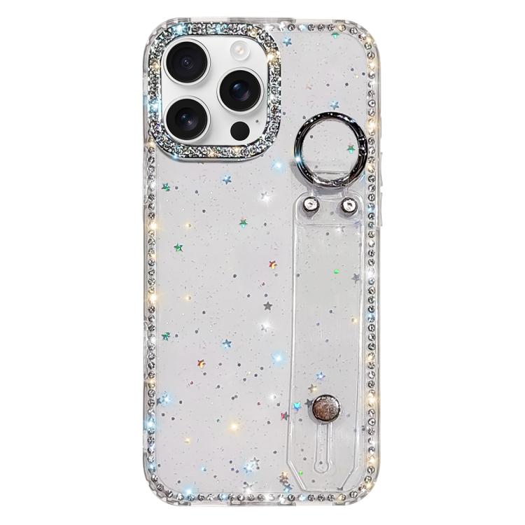 Rhinestone Glitter Wristband Holder Phone Case, For iPhone 17 Pro, For iPhone 17, For iPhone Air, For iPhone 16 Pro Max, For iPhone 16 Pro, For iPhone 16 Plus, For iPhone 16, For iPhone 15 Pro Max