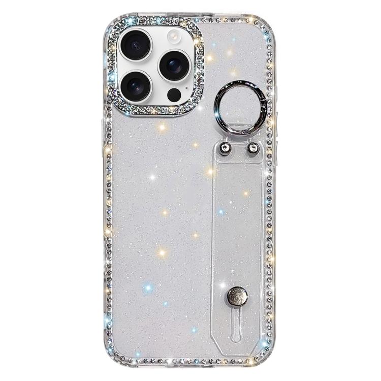 Rhinestone Glitter Wristband Holder Phone Case, For iPhone 17 Pro, For iPhone 17, For iPhone Air, For iPhone 16 Pro Max, For iPhone 16 Pro, For iPhone 16 Plus, For iPhone 16, For iPhone 15 Pro Max