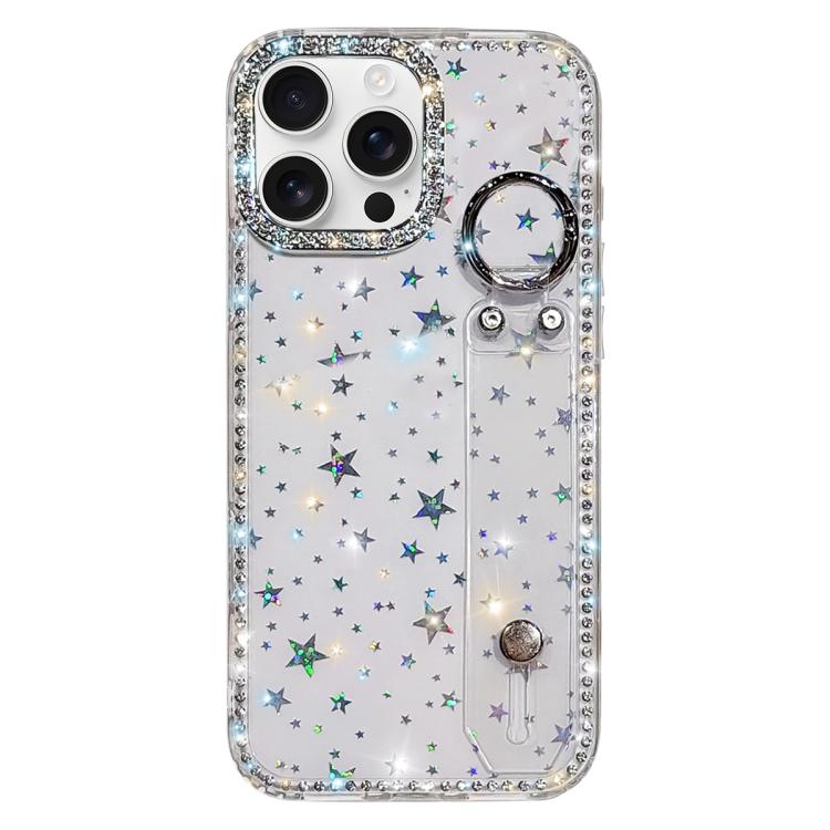 Rhinestone Glitter Wristband Holder Phone Case, For iPhone 17 Pro, For iPhone 17, For iPhone Air, For iPhone 16 Pro Max, For iPhone 16 Pro, For iPhone 16 Plus, For iPhone 16, For iPhone 15 Pro Max
