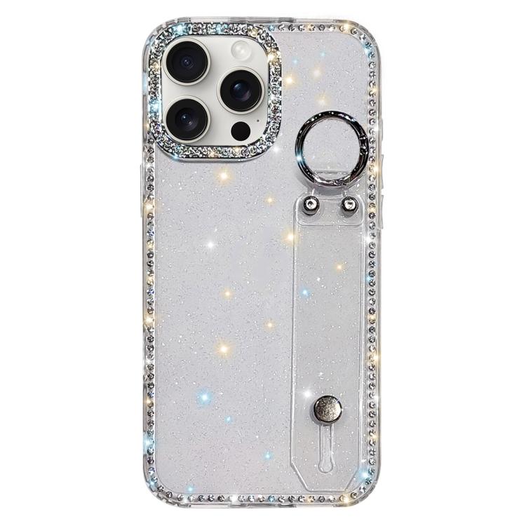 Rhinestone Glitter Wristband Holder Phone Case, For iPhone 17 Pro, For iPhone 17, For iPhone Air, For iPhone 16 Pro Max, For iPhone 16 Pro, For iPhone 16 Plus, For iPhone 16, For iPhone 15 Pro Max