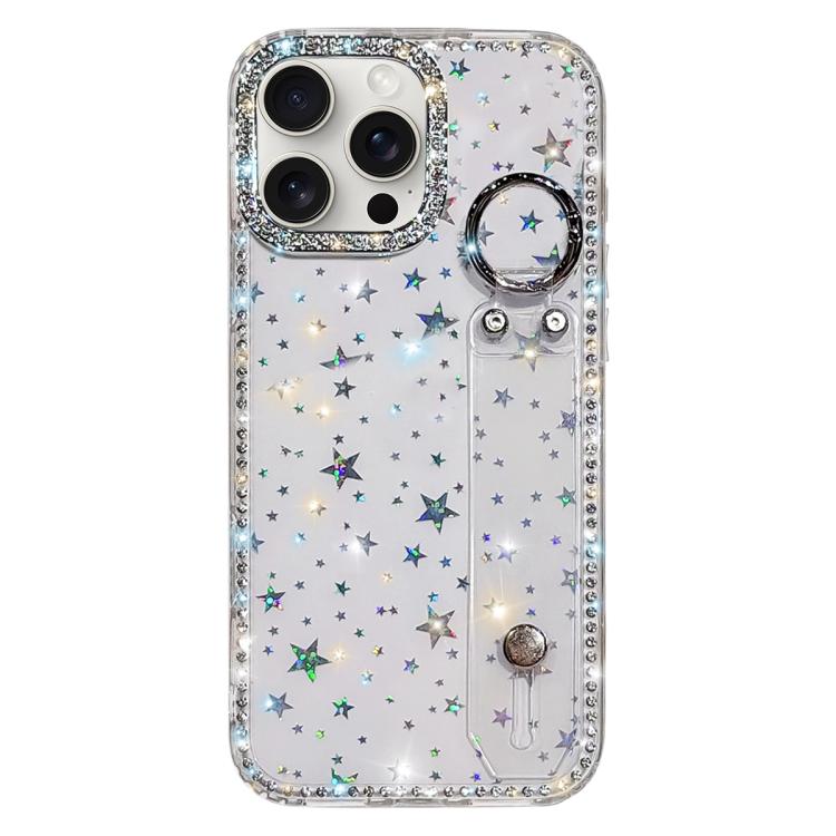 Rhinestone Glitter Wristband Holder Phone Case, For iPhone 17 Pro, For iPhone 17, For iPhone Air, For iPhone 16 Pro Max, For iPhone 16 Pro, For iPhone 16 Plus, For iPhone 16, For iPhone 15 Pro Max