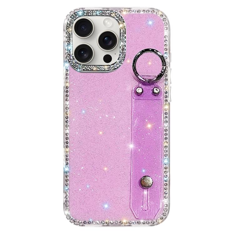 Rhinestone Glitter Wristband Holder Phone Case, For iPhone 17 Pro, For iPhone 17, For iPhone Air, For iPhone 16 Pro Max, For iPhone 16 Pro, For iPhone 16 Plus, For iPhone 16, For iPhone 15 Pro Max