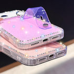 Rhinestone Glitter Wristband Holder Phone Case, For iPhone 17 Pro, For iPhone 17, For iPhone Air, For iPhone 16 Pro Max, For iPhone 16 Pro, For iPhone 16 Plus, For iPhone 16, For iPhone 15 Pro Max