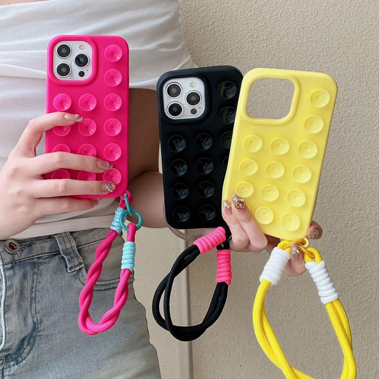 Simple Suction Cup Silicone Phone Case with Lanyard, For iPhone 17 Pro Max, For iPhone 17 Pro, For iPhone 17, For iPhone Air, For iPhone 16 Pro Max, For iPhone 16 Pro, For iPhone 16 Plus, For iPhone 16