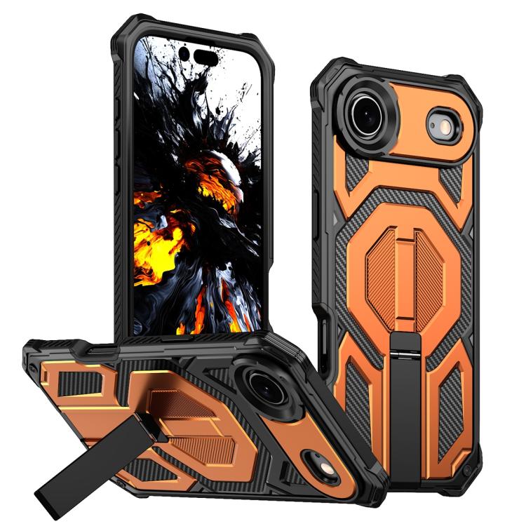 Hidden Metal Holder Magnetic Shockproof Phone Case, For iPhone 17 Pro Max, For iPhone 17 Pro, For iPhone 17, For iPhone Air, For iPhone 16 Pro Max, For iPhone 16 Pro, For iPhone 16 Plus, For iPhone 16