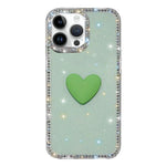 Flash Rhinestone Double-sided IMD Love Heart Phone Case, For iPhone 13 Pro Max, For iPhone 13 Pro, For iPhone 13