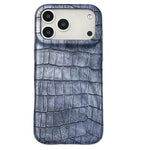Vintage Crocodile Texture Shockproof Vegan Leather Phone Case, For iPhone 17 Pro Max, For iPhone 17 Pro