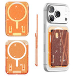 Glitter Clear Magnetic Phone Back Sticker Card Slots Bag