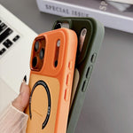 Skin-Feel TPU Hybrid PC Magnetic Phone Case with Kickstand, For iPhone 15, For iPhone 14, For iPhone 14 Pro, For iPhone 14 Pro Max, For iPhone 13 Pro Max, For iPhone 13 Pro, For iPhone 13