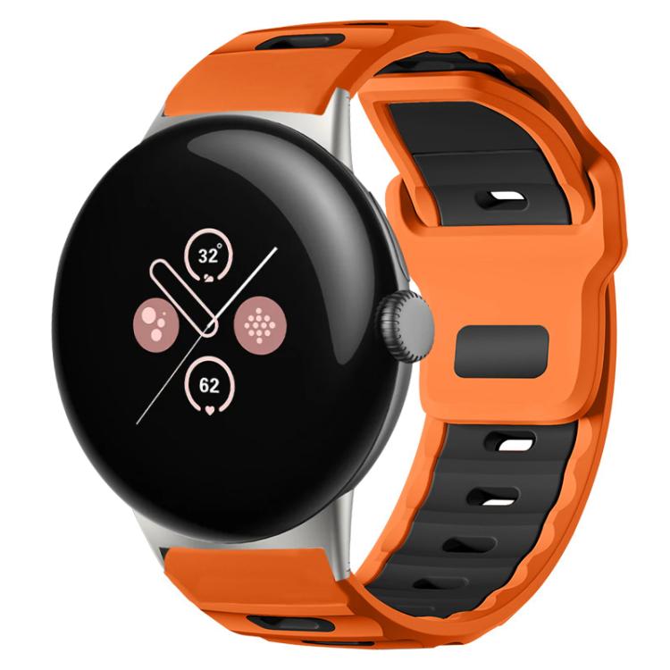 xDfind Flat-head Dual-color Silicone Watch Band, For Google Pixel Watch 4 / 3 / 2 / 1 41mm