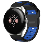 xDfind Flat-head Dual-color Silicone Watch Band, For Google Pixel Watch 4 / 3 / 2 / 1 41mm