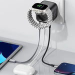 Havit UC250 35W 3 in 1 GaN Travel Charger with Type-C Retractable Cable, UC250(UK Plug)