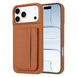Litchi Pattern Magnetic Card Bag Holder Phone Case, For iPhone 17 Pro Max, For iPhone 17 Pro