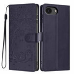 Tree Cat Embossed Flip Vegan Leather Phone Case, For iPhone 17e / 16e, For iPhone 17 Pro Max, For iPhone 17 Pro, For iPhone 17, For iPhone Air, For iPhone 16 Pro Max