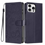 Tree Cat Embossed Flip Vegan Leather Phone Case, For iPhone Air, For iPhone 16 Pro Max, For iPhone 16 Pro, For iPhone 16 Plus, For iPhone 16, For iPhone 15 Pro Max