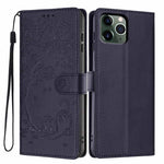 Tree Cat Embossed Flip Vegan Leather Phone Case, For iPhone 11 Pro Max, For iPhone 11, For iPhone 11 Pro
