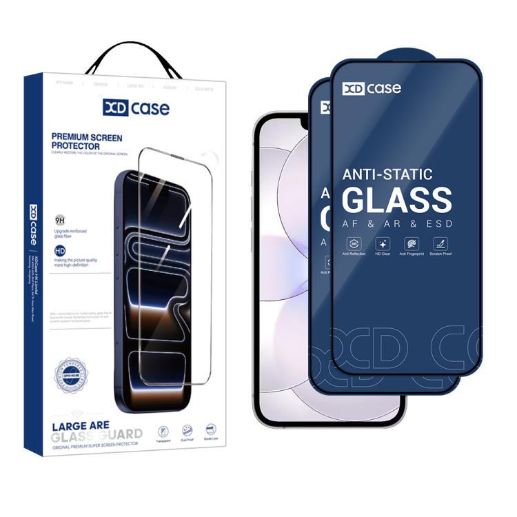 XDcase 2pcs / Pack Silk Screen Printed HD Tempered Glass Film, For iPhone 17e / 16e, For iPhone 17 Pro Max, For iPhone 17 Pro, For iPhone 17, For iPhone Air, For iPhone 16 Pro Max, For iPhone 16 Pro, For iPhone 16 Plus, For iPhone 16