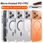 Frosted PC Hybrid TPU Magnetic Phone Case with AI Sensing Key, For iPhone 17 Pro Max, For iPhone 17 Pro, For iPhone 17, For iPhone Air, For iPhone 16 Pro Max, For iPhone 16 Pro, For iPhone 16