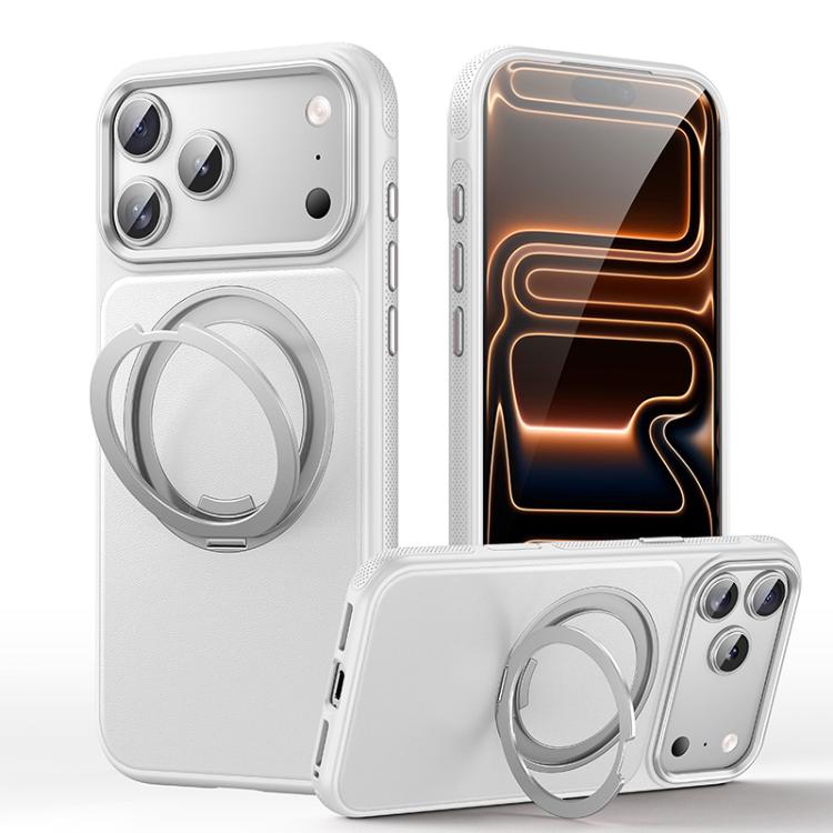 Leather Texture 360 Degrees Rotating Magnetic Holder Phone Case, For iPhone 17 Pro Max, For iPhone 17 Pro, For iPhone 17, For iPhone Air, For iPhone 16 Pro Max, For iPhone 16 Pro, For iPhone 16 Plus, For iPhone 16