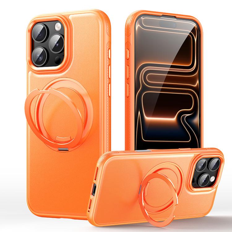 Leather Texture 360 Degrees Rotating Magnetic Holder Phone Case, For iPhone 17 Pro Max, For iPhone 17 Pro, For iPhone 17, For iPhone Air, For iPhone 16 Pro Max, For iPhone 16 Pro, For iPhone 16 Plus, For iPhone 16