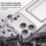 XDcase Clear TPU Card Slot Precision Hole Phone Case, For iPhone 17 Pro Max, For iPhone 17 Pro, For iPhone 17, For iPhone Air