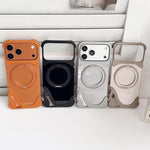 Dolphin Original Color Metal Frameless 360 Rotation Holder Magnetic Phone Case, For iPhone 17 Pro Max, For iPhone 17 Pro