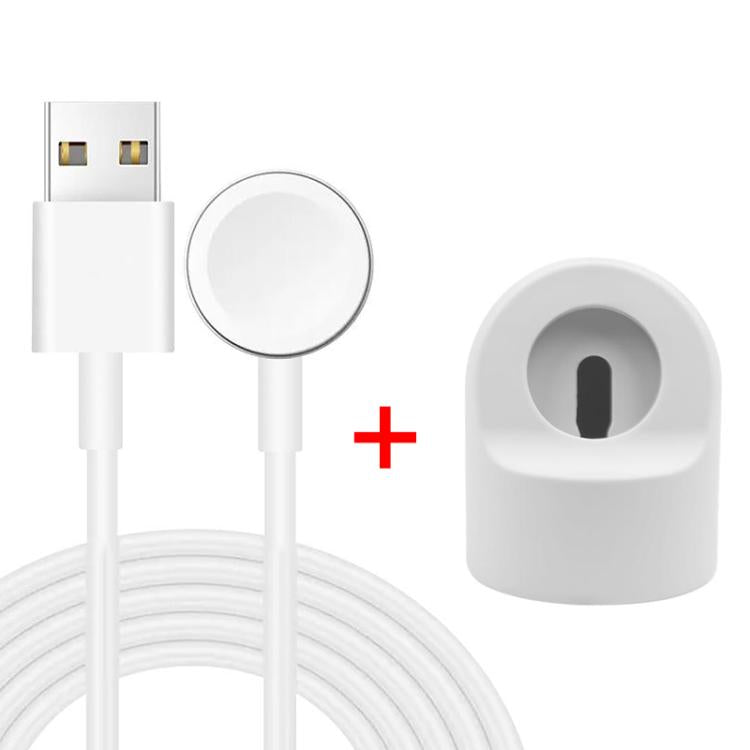 xDfind For Apple Watch Smart Watch Silicone Charging Holder and USB Charger Set, Silicone+USB (White), Silicone+USB (Black)