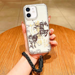 Horse Year Acrylic Magnetic Full Coverage Phone Case with Lanyard, For iPhone 13, For iPhone 12, For iPhone 12 Pro Max, For iPhone 12 Pro