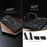 Hexagon Armor Magnetic Holder Weighing Scale Phone Case, For iPhone 14 / 13, For iPhone 14 Pro, For iPhone 14 Pro Max, For iPhone 13 Pro Max, For iPhone 13 Pro, For iPhone 12 Pro Max