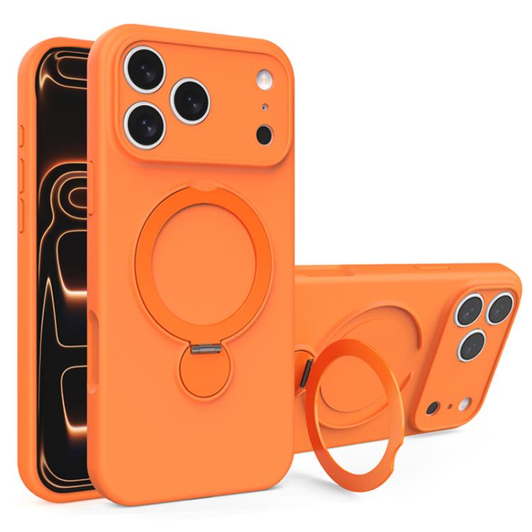 Liquid Silicone MagSafe Holder Phone Case, For iPhone 17 Pro Max, For iPhone 17 Pro, For iPhone 17, For iPhone Air