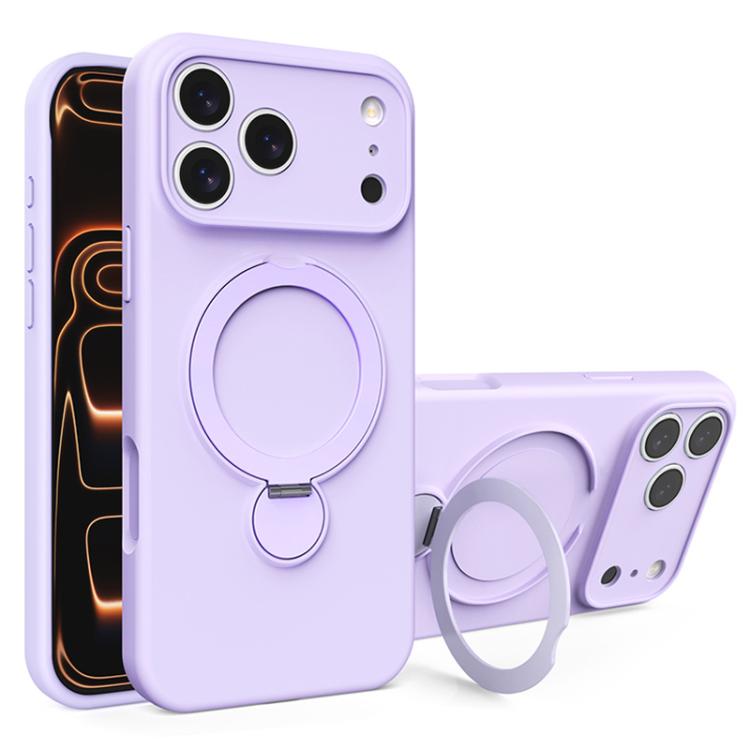 Liquid Silicone MagSafe Holder Phone Case, For iPhone 17 Pro Max, For iPhone 17 Pro, For iPhone 17, For iPhone Air