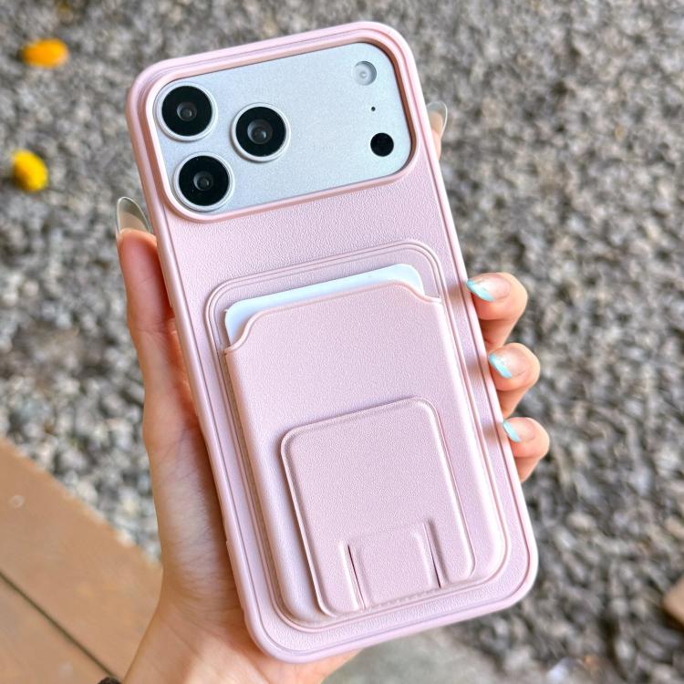 Square Folding Card Bag Holder Phone Case, For iPhone 17 Pro Max, For iPhone 17 Pro, For iPhone 17, For iPhone Air, For iPhone 16 Pro Max, For iPhone 16 Pro