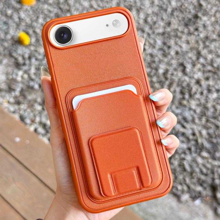 Square Folding Card Bag Holder Phone Case, For iPhone 17 Pro Max, For iPhone 17 Pro, For iPhone 17, For iPhone Air, For iPhone 16 Pro Max, For iPhone 16 Pro