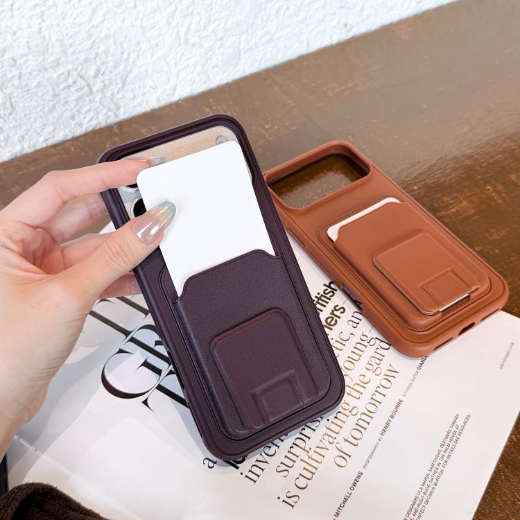 Square Folding Card Bag Holder Phone Case, For iPhone 17 Pro Max, For iPhone 17 Pro, For iPhone 17, For iPhone Air, For iPhone 16 Pro Max, For iPhone 16 Pro