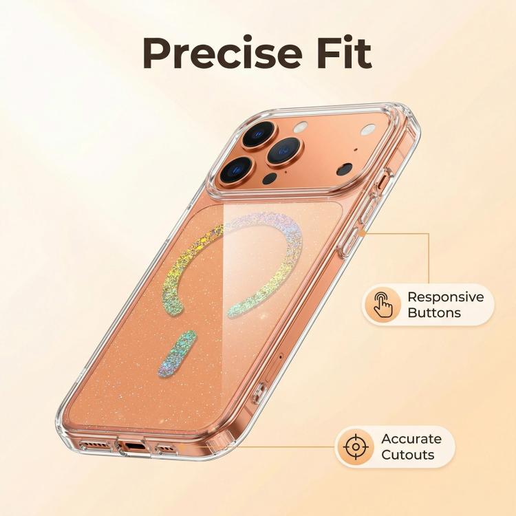 Glitter Magnetic TPU Phone Case, For iPhone 17 Pro Max, For iPhone 17 Pro