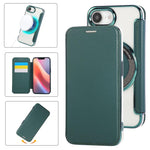 Ultra-thin Magnetic Plating Vegan Leather Phone Case, For iPhone 17 Pro Max, For iPhone 17 Pro, For iPhone 17, For iPhone Air, For iPhone 16e, For iPhone 16 Pro Max