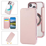 Ultra-thin Magnetic Plating Vegan Leather Phone Case, For iPhone 16 Pro, For iPhone 16 Plus, For iPhone 16, For iPhone 15 Pro Max, For iPhone 15 Pro, For iPhone 15 Plus / 14 Plus
