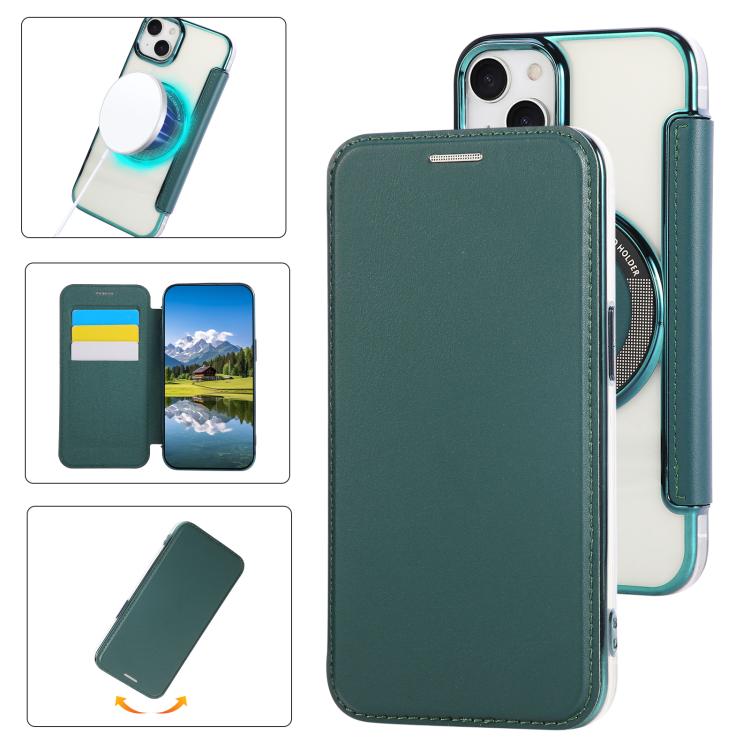 Ultra-thin Magnetic Plating Vegan Leather Phone Case, For iPhone 16 Pro, For iPhone 16 Plus, For iPhone 16, For iPhone 15 Pro Max, For iPhone 15 Pro, For iPhone 15 Plus / 14 Plus