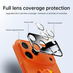 Glaze PC Camera Window Gyro Kickstand Magnetic Phone Case, For iPhone 14 Plus, For iPhone 14, For iPhone 14 Pro, For iPhone 14 Pro Max, For iPhone 13 Pro Max, For iPhone 13 Pro