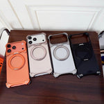 Jaguar Original Color Frameless 360 Rotation Holder Magnetic Phone Case, For iPhone 17 Pro Max, For iPhone 17 Pro