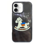 Rounded Edge IMD Pattern TPU Phone Case, For iPhone 16 Pro Max, For iPhone 16 Pro, For iPhone 16