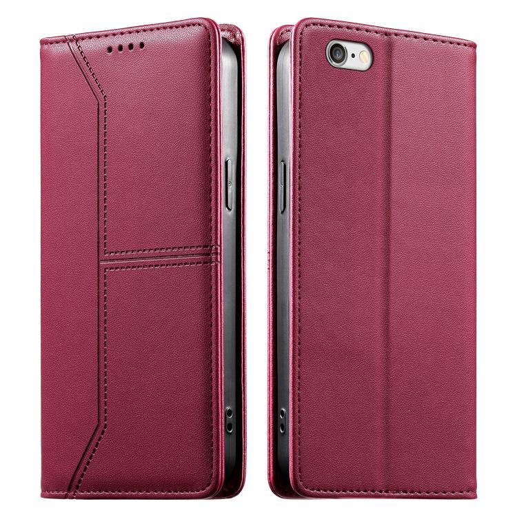 Stitched Line Magnetic RFID Vegan Leather Phone Case, For iPhone X / XS, For iPhone XR, For iPhone XS Max, For iPhone 8 Plus / 7 Plus