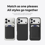 Mocome Plain Magnetic Card Bag Phone Case, For iPhone 17 Pro Max, For iPhone 17 Pro