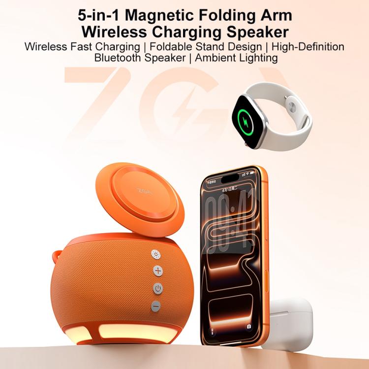 ZGA WX08 Multifunctional Bluetooth Speaker 15W Wireless Phone Watch Charger, WX08