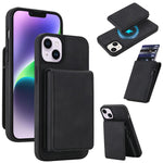 Retro Faux Leather Detachable Spring Loaded Card Bag Magnetic RFID Phone Case, For iPhone 17e / 16e, For iPhone 17 Pro Max, For iPhone 17 Pro, For iPhone 15 Plus, For iPhone 15, For iPhone 14 Plus, For iPhone 14 / 13, For iPhone 12 / 12 Pro