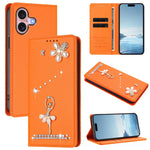 Ballet Girl Diamond Studded RFID Vegan Leather Phone Case, For iPhone 16 Pro, For iPhone 16 Plus, For iPhone 16, For iPhone 15 Pro Max, For iPhone 15 Pro, For iPhone 15 Plus