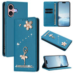Ballet Girl Diamond Studded RFID Vegan Leather Phone Case, For iPhone 16 Pro, For iPhone 16 Plus, For iPhone 16, For iPhone 15 Pro Max, For iPhone 15 Pro, For iPhone 15 Plus
