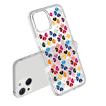 Transparent Crystal Red Heart Pattern Phone Case, For iPhone 13