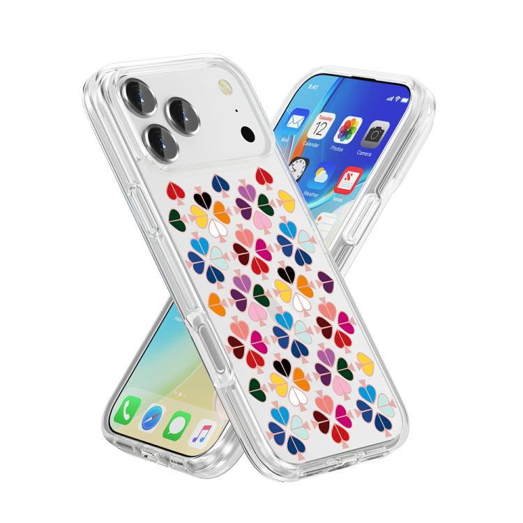 Transparent Crystal Red Heart Pattern Phone Case, For iPhone 18 Pro / 17 Pro, For iPhone 18 Pro Max / 17 Pro Max