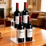 Double Layered Clear Acrylic Coffee Syrup Storage Rack Desktop Bar Counter Wine Display Stand